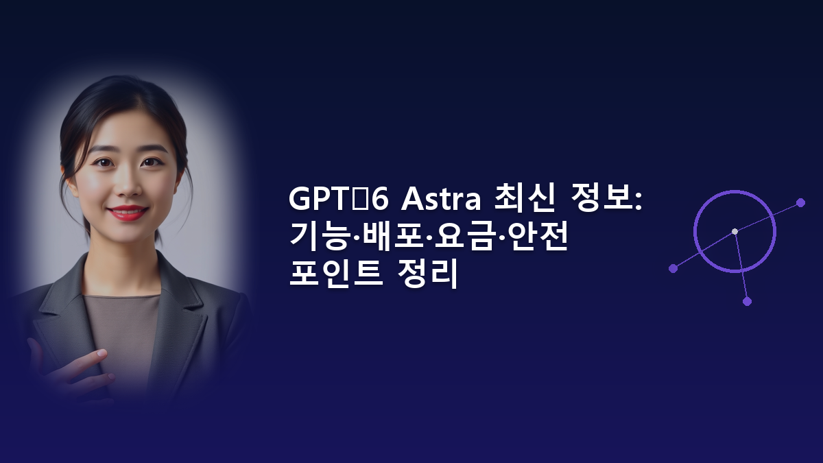 GPT‑6 Astra 최신 정보: 기능·배포·요금·안전 포인트 정리